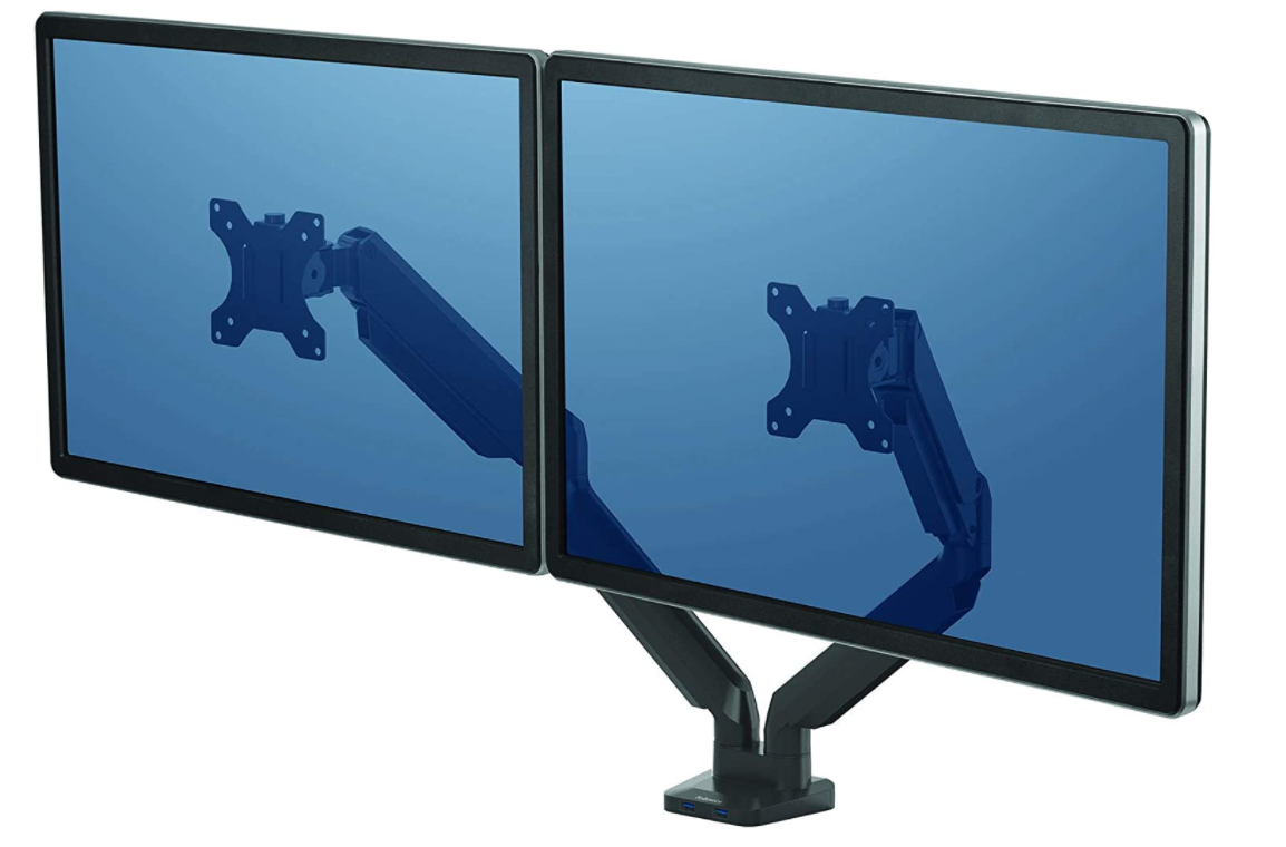  ���� ����� ���� ����� Fellowes Platinum Series Dual Monitor Arm
